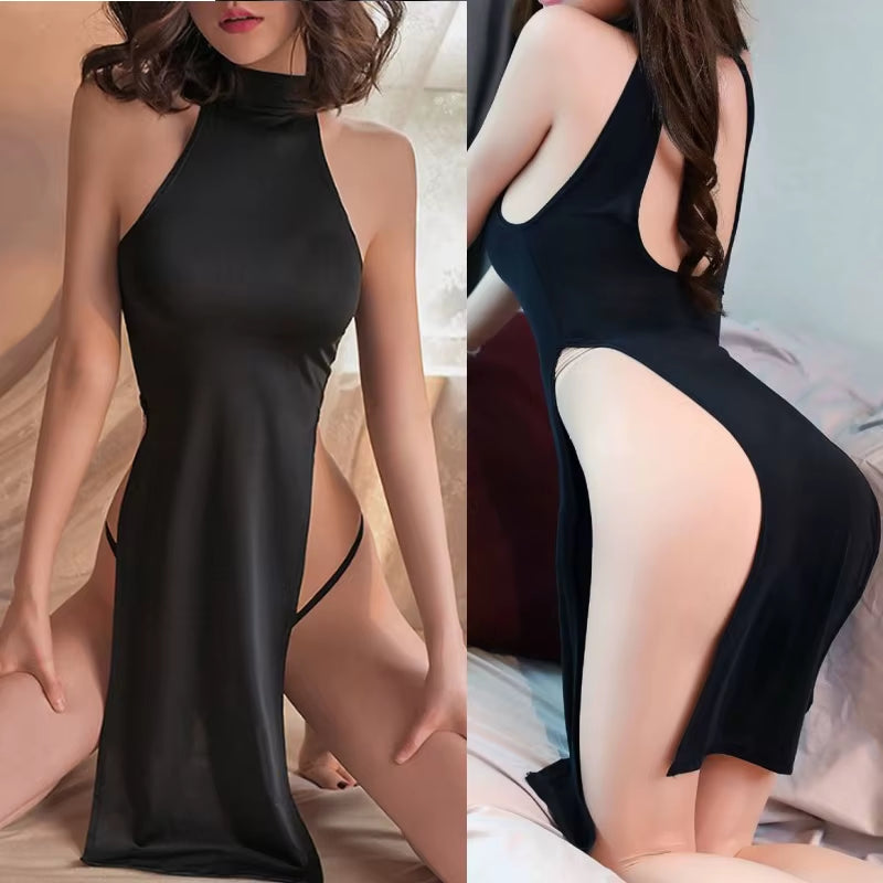 Women Lace Costume Porno Sexy Lingerie Nightgown Babydoll + Panties Sex Underwear Hot Erotic Lace Sleepwear Sex Exotic Clothes